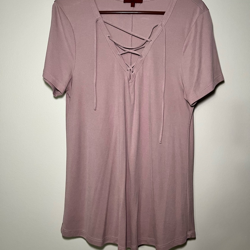 Lace-Up Buckle Top